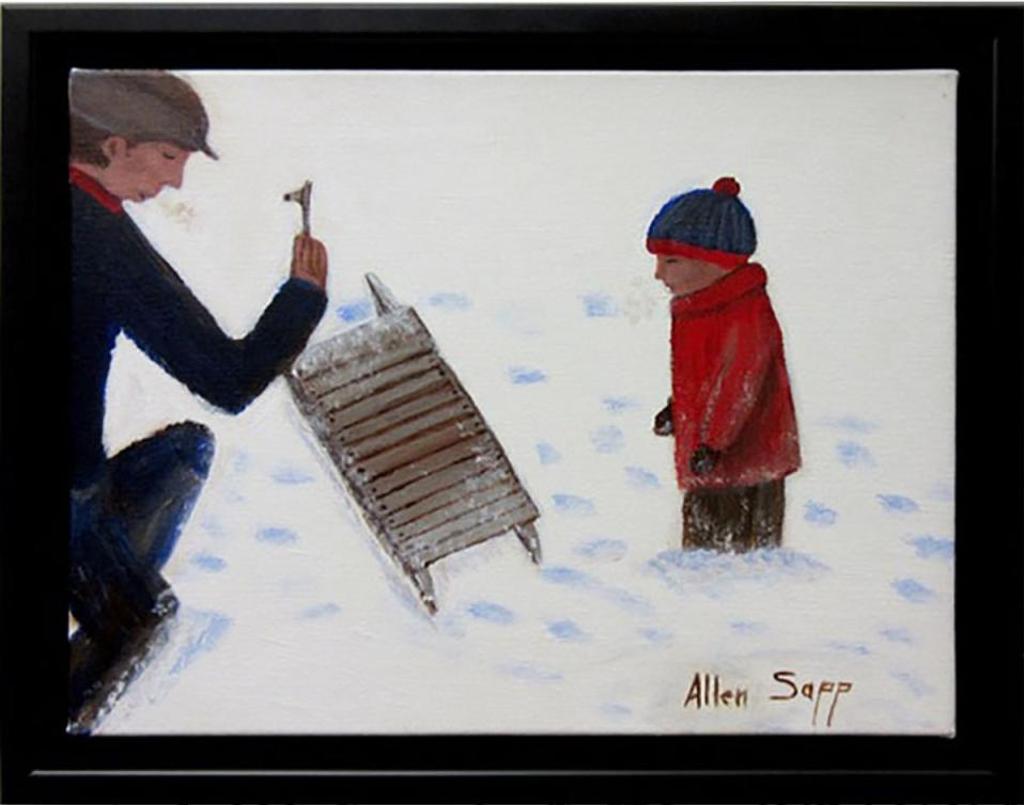 Allen Fredrick Sapp (1929-2015) - Untitled (Fixing The Sled)