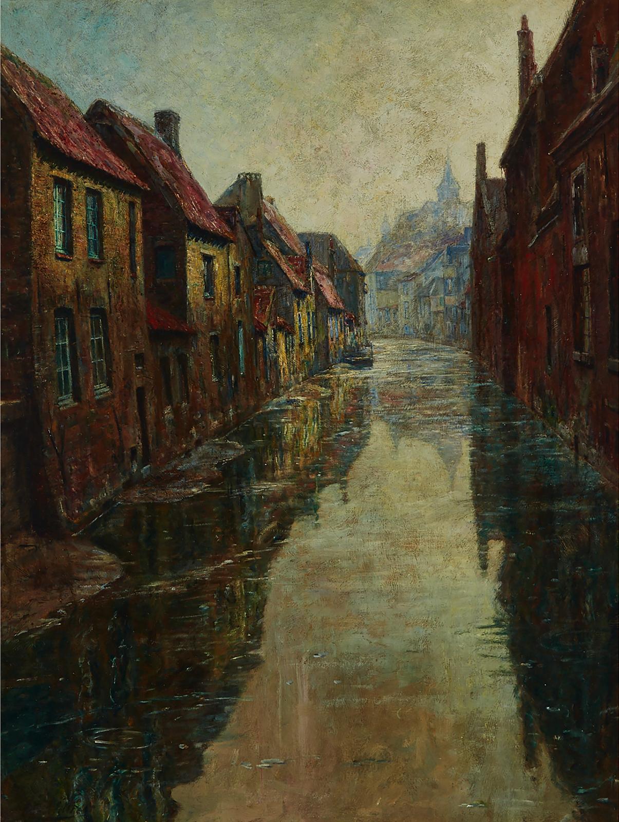 Ferdinand Willaert (1861-1938) - Quiet Reflections, Ghent