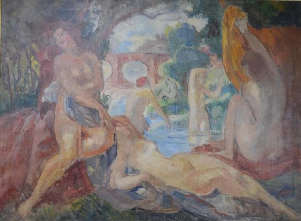 Herman Lipot (1884-1972) - Nudes in garden