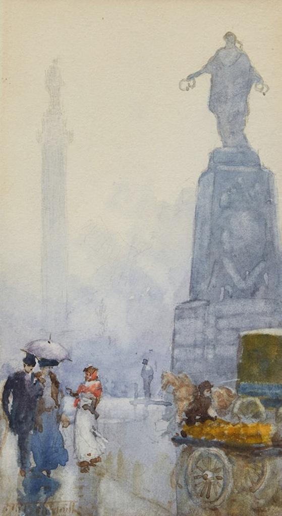 Frederic Martlett Bell-Smith (1846-1923) - Waterloo Place, Guard’s Monument, London