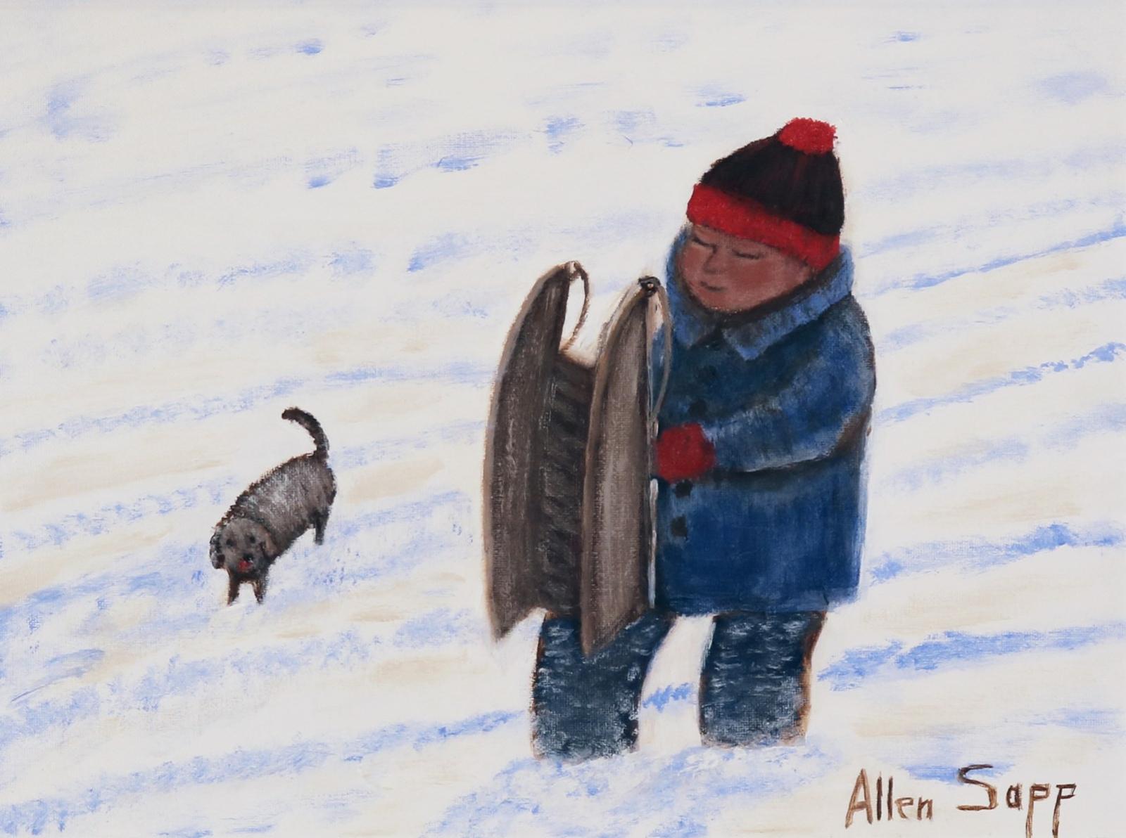 Allen Fredrick Sapp (1929-2015) - Going Sledding