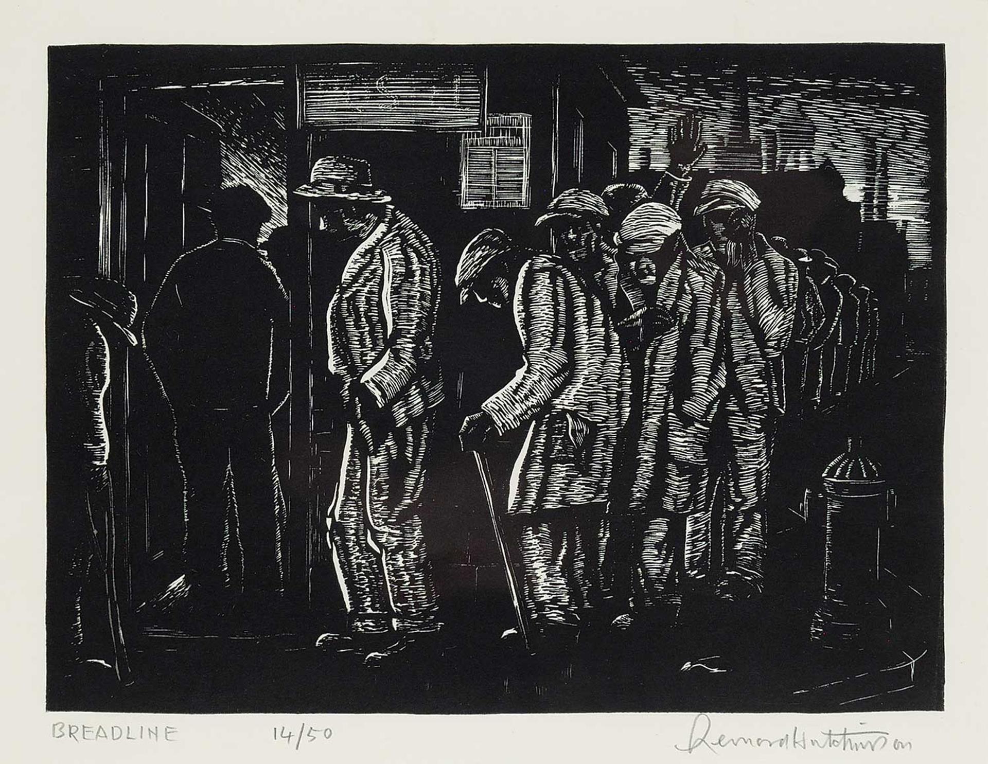 Leonard Hutchinson (1896-1980) - Breadline  #14/50