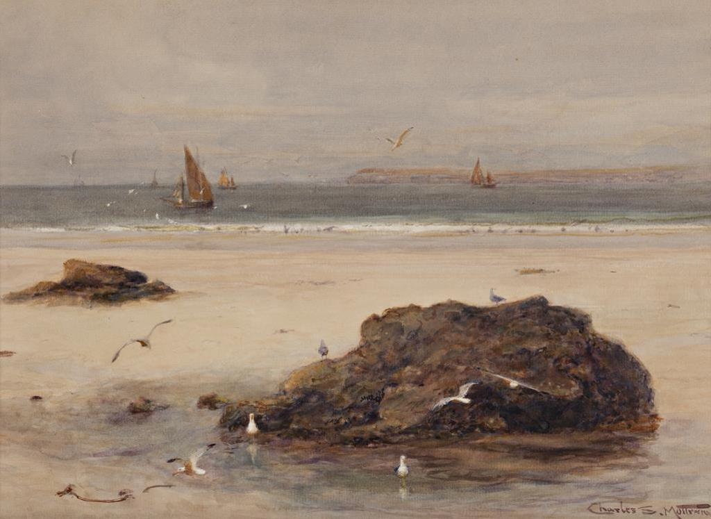 Charles Sim. Mottram (1852-1919) - Watergate Bay From Newquay