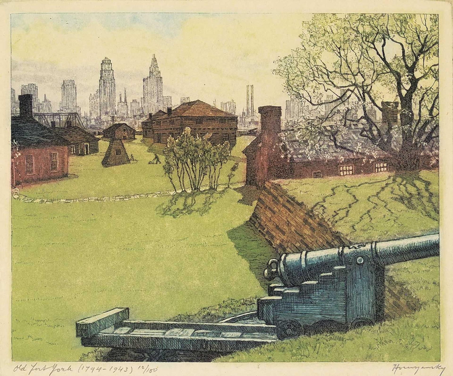 Nicholas Hornyansky (1896-1965) - Old Fort York [1794-1943]  #12/150