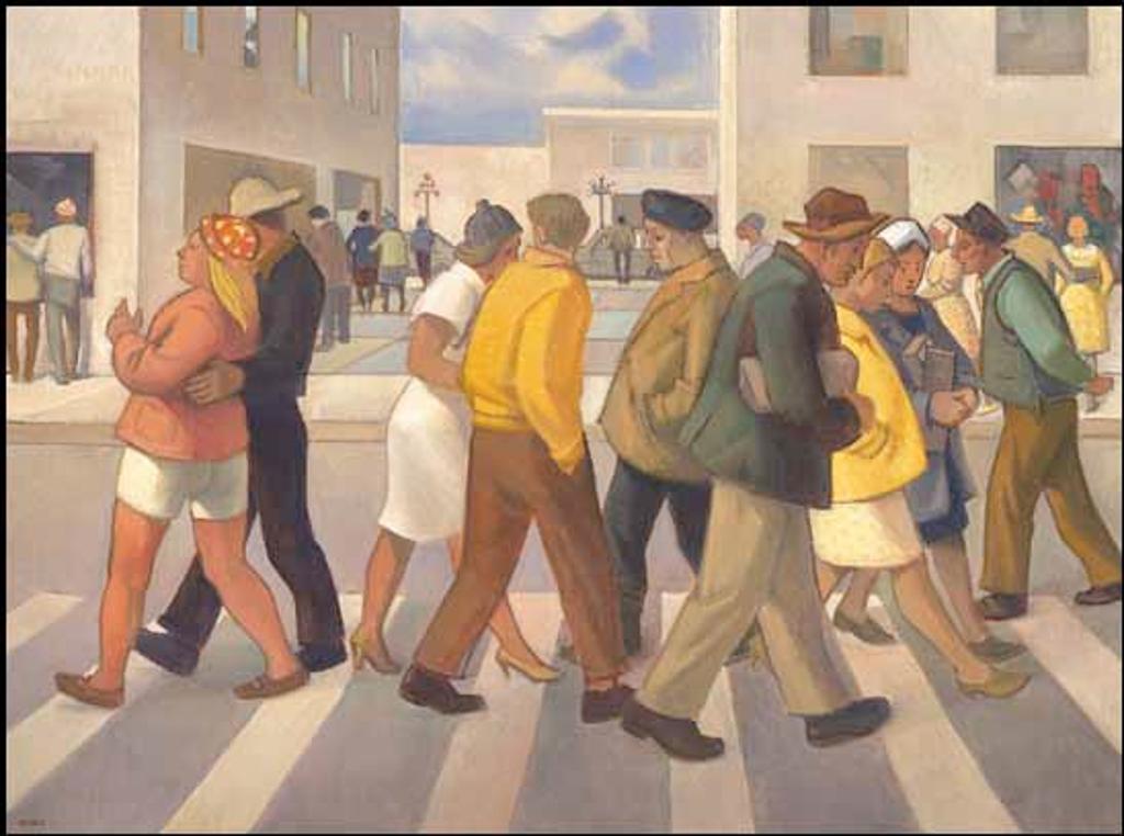 Henry George Glyde (1906-1998) - Crosswalk, Victoria, BC
