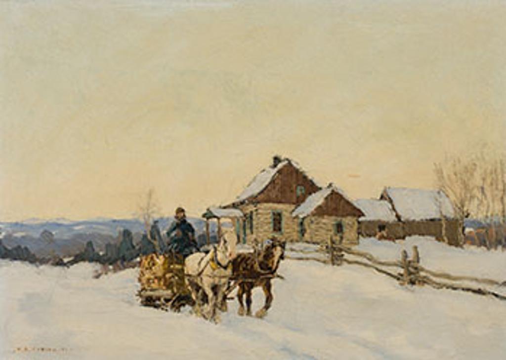 Frederick Simpson Coburn (1871-1960) - Winter Landscape at Ayer's Cliff, Quebec