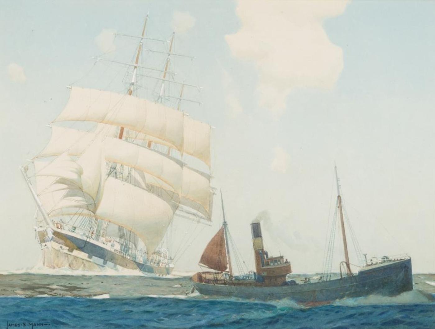 James S. Mann (1883-1946) - Under Sail and Steam