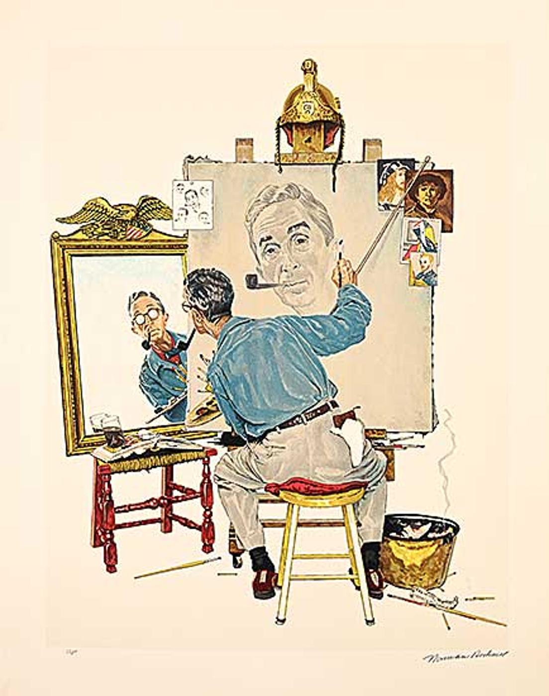 Norman Perceval Rockwell (1894-1978) - Triple Self Portrait #A/P