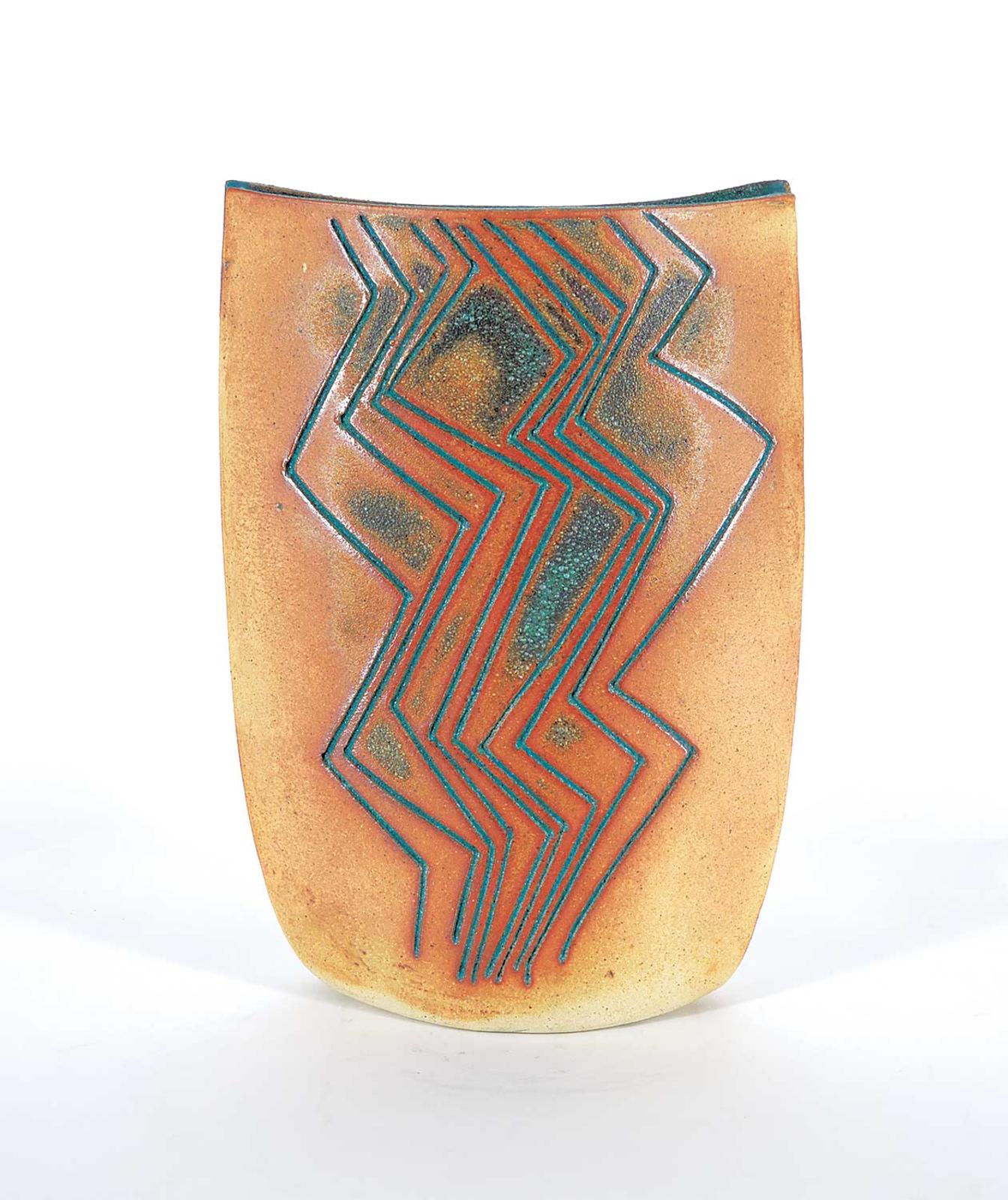Luke Orton Lindoe (1913-1998) - Untitled - Geometric Zig Zag Vase
