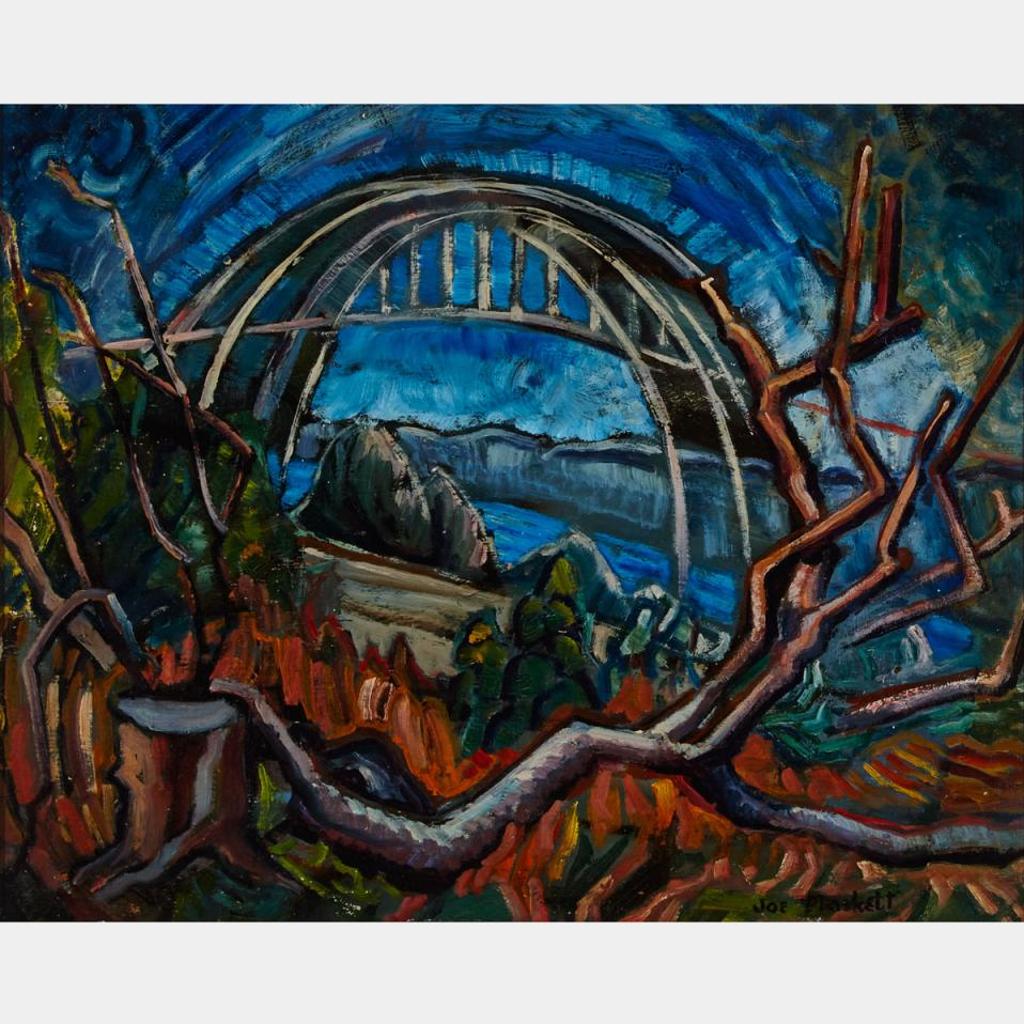 Joseph (Joe) Francis Plaskett (1918-2014) - Landscape With The Patullo Bridge, New Westminster