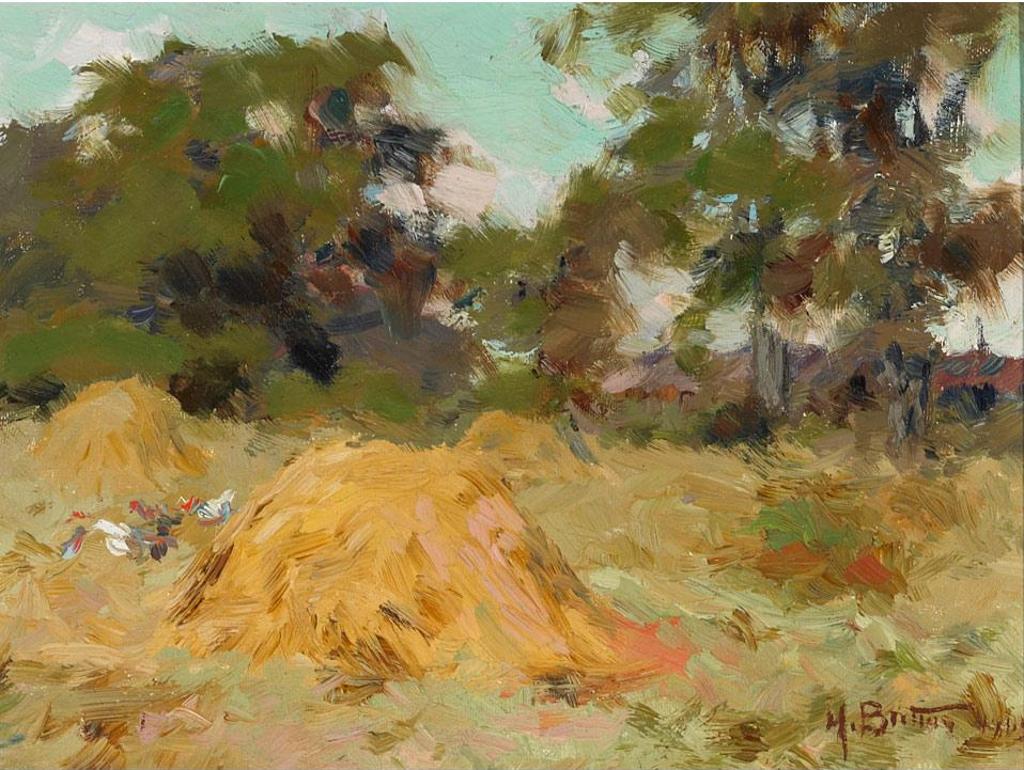 Harry Britton (1878-1958) - Haystack With Chickens, 1905