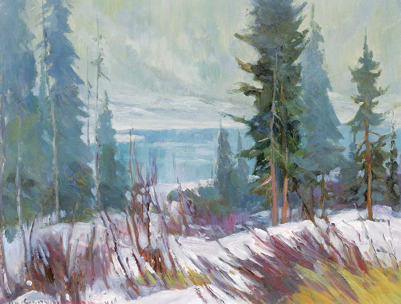 Orestes Nicholas (Rick) Grandmaison (1932-1985) - December Snowfall, Lake... B.C.