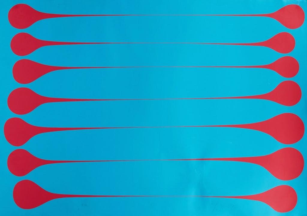 Harold Barling Town (1924-1990) - Stretch Red on Blue