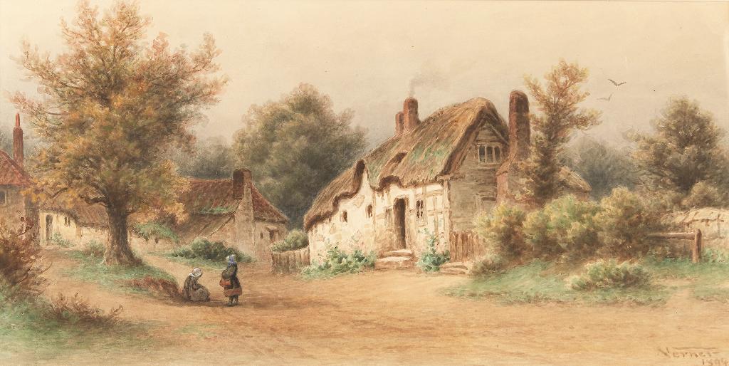 Frederick Arthur Verner (1836-1928) - Village Landscape