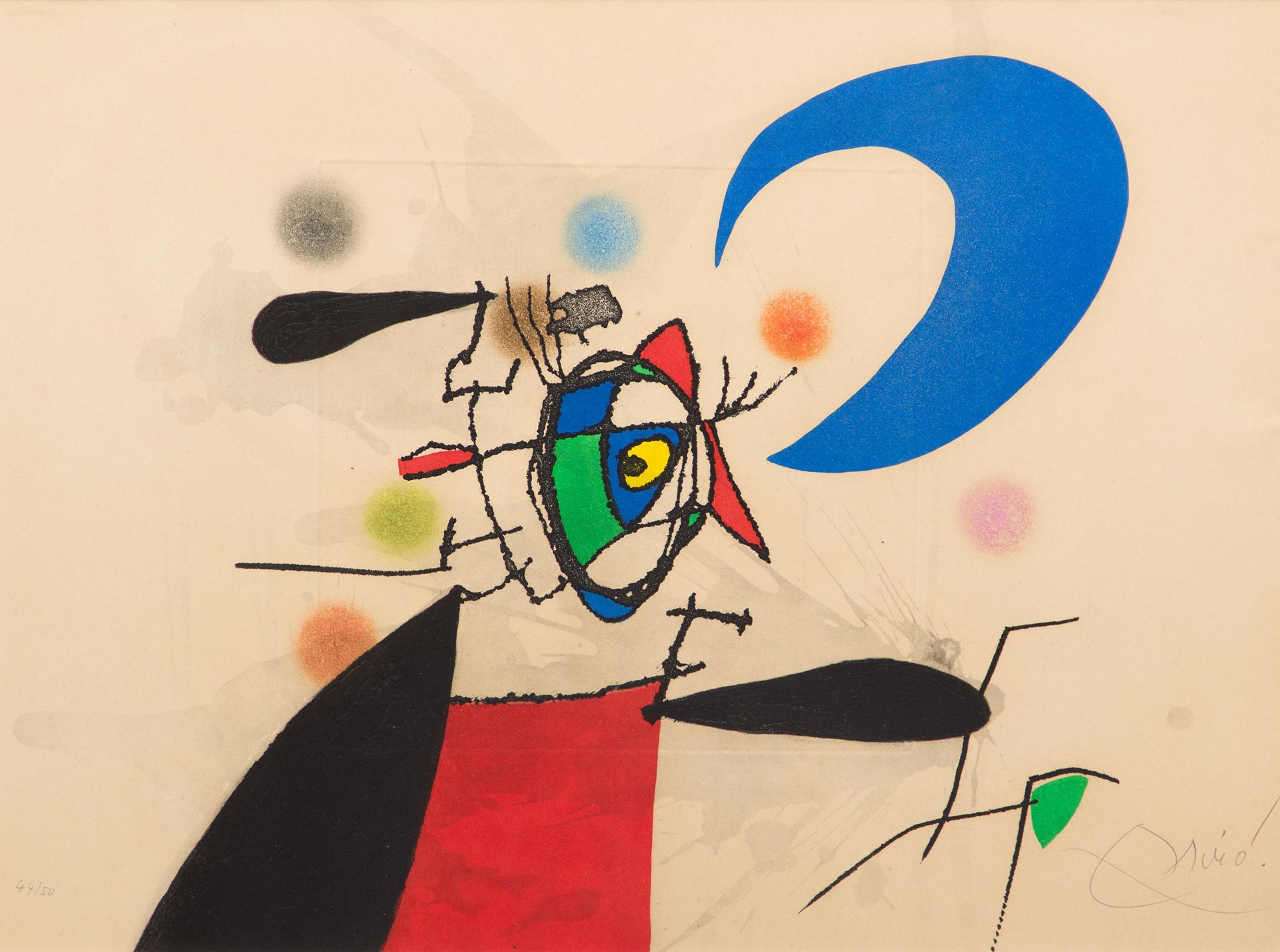 Joan Miró (1893-1983) - La megère et la Lune, 1973