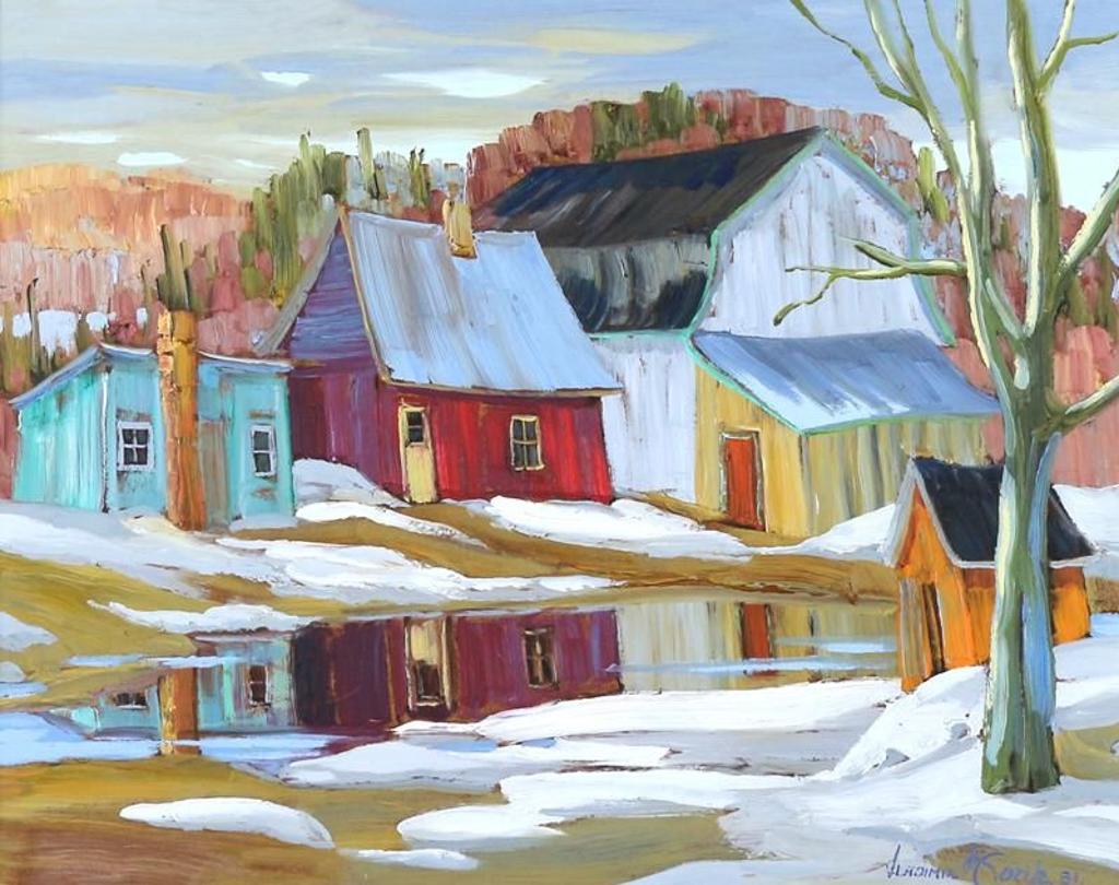 Vladimir Horik (1939) - Une Tres Petit Ferme A Baie-St-Paul; 1981