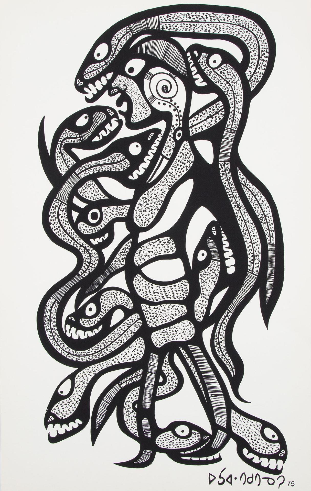 Norval H. Morrisseau (1931-2007) - Untitled - Serpent Man