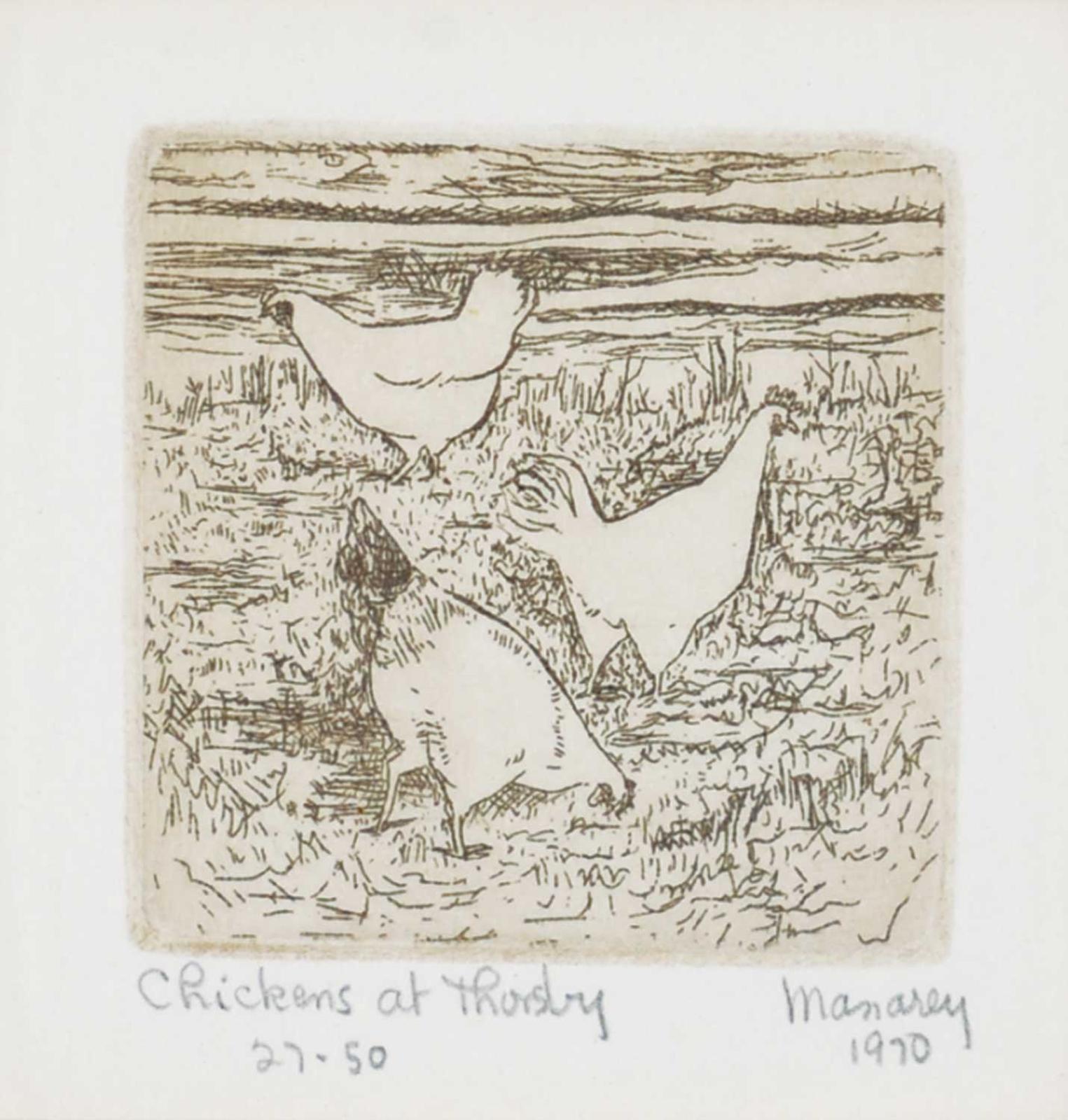 Thelma Alberta Manarey (1913-1984) - Chickens at Thorsby  #27/50