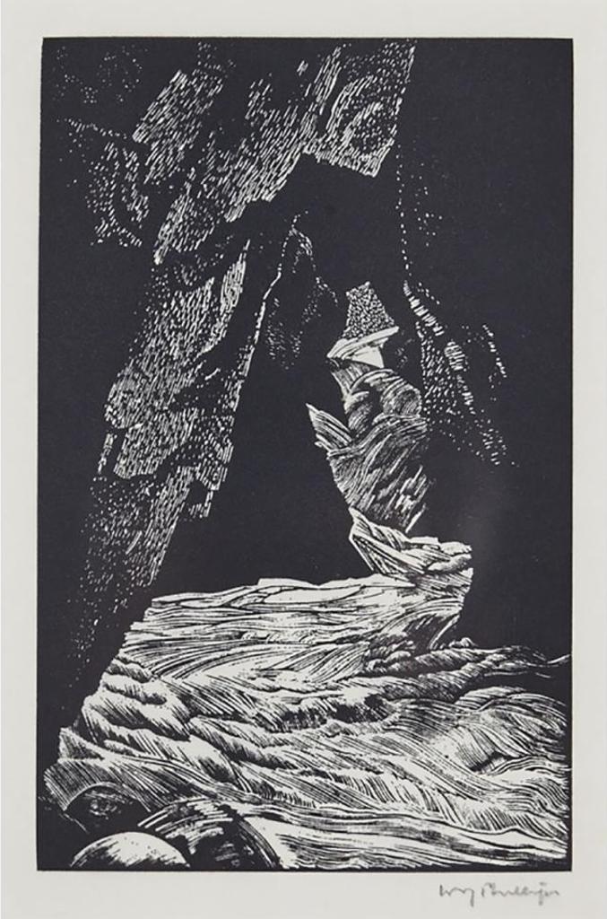 Walter Joseph (W.J.) Phillips (1884-1963) - Snake Island, Lake Winnipeg (From Ten Woodcuts), 1931 [boulet, 157]; Waterfall, Lake Of The Woods, 1934 [boulet, 205]; The Source Of The Bow, Lake Of The Woods, 1936 [boulet, 217]