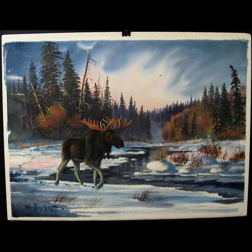 Don Ningewance (1948) - Moose In Winter