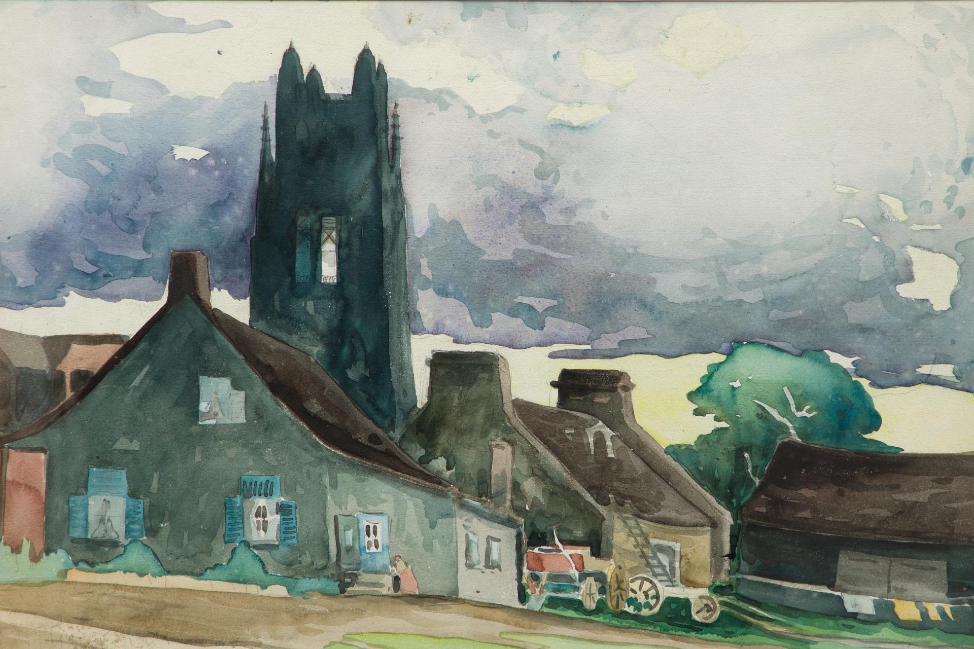 Marc-Aurèle Fortin (1888-1970) - Paysage à Ahuntsic, c. 1930