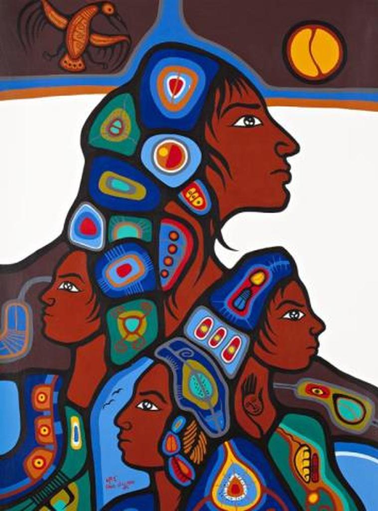 Saul Williams (1954) - Anishnabe, Untitled (Mother and Children)