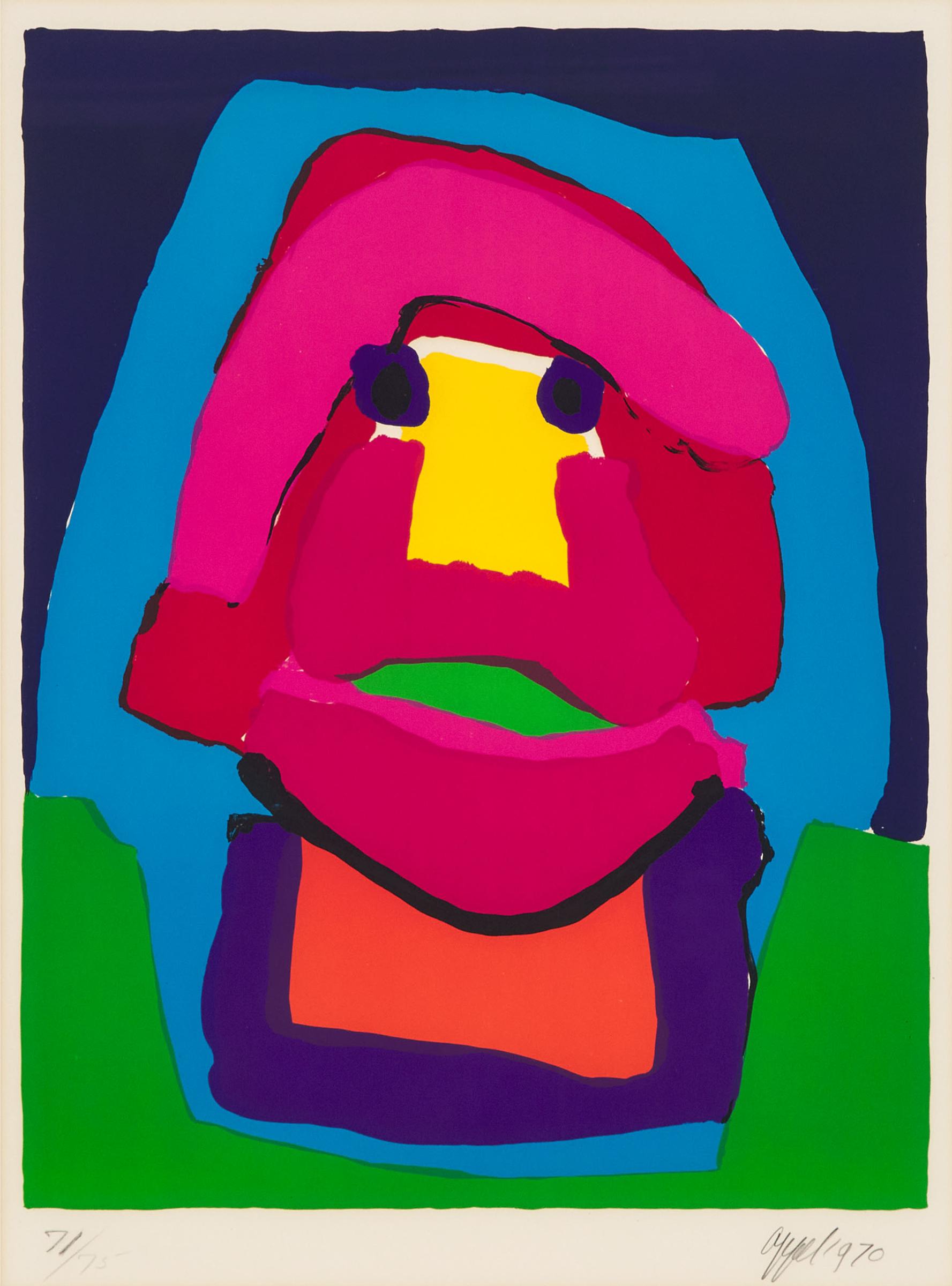 Karel Appel (1921-2006) - RED FACE, CA. 1975