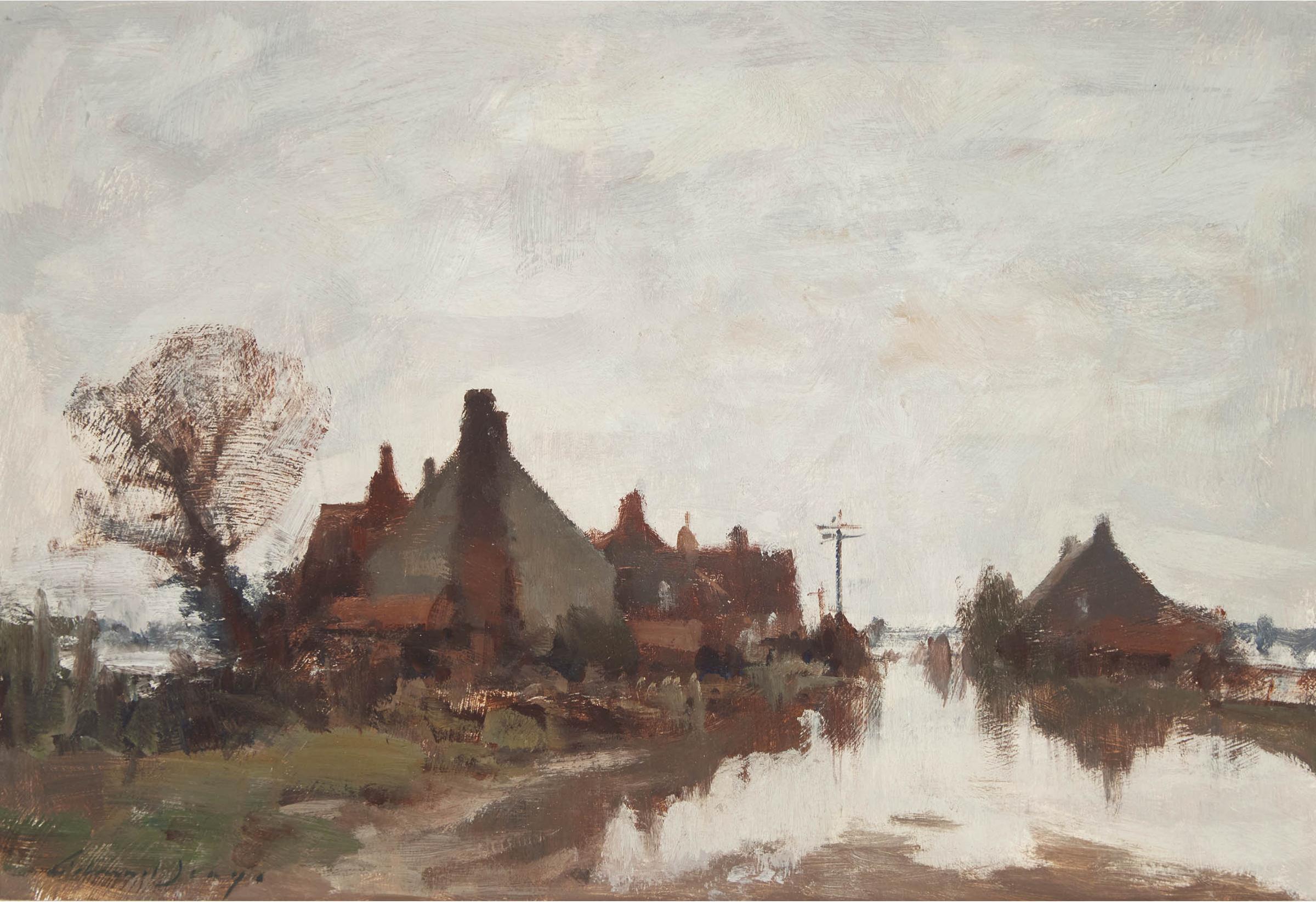 Edward Brian Seago (1910-1974) - Flooded Road At Beccles, Suffolk