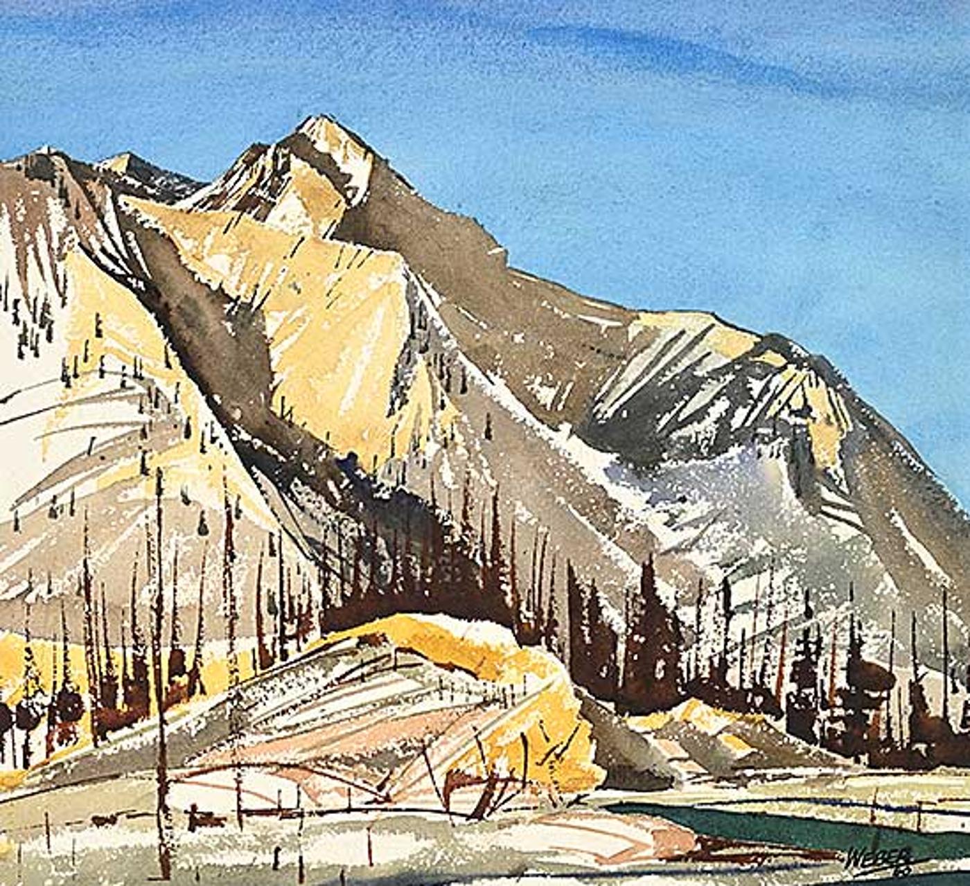 George Weber (1907-2002) - A Mountain East of Jasper [Near Henry House]