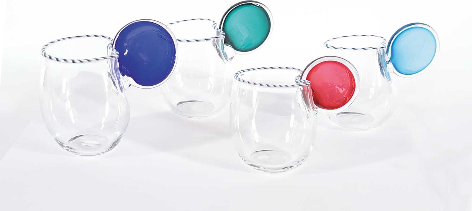 Morna Tudor - Set of Four Disc Handled Glasses