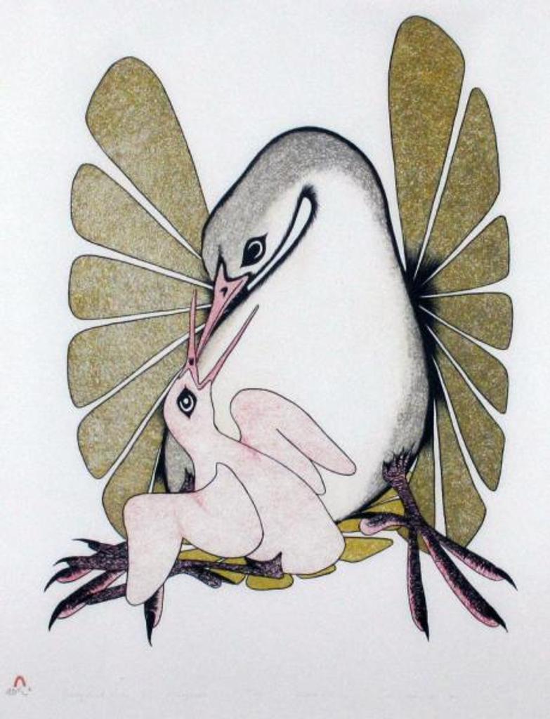 Aoudla Pudlat (1951-2006) - Young Bird Feeds; 1981
