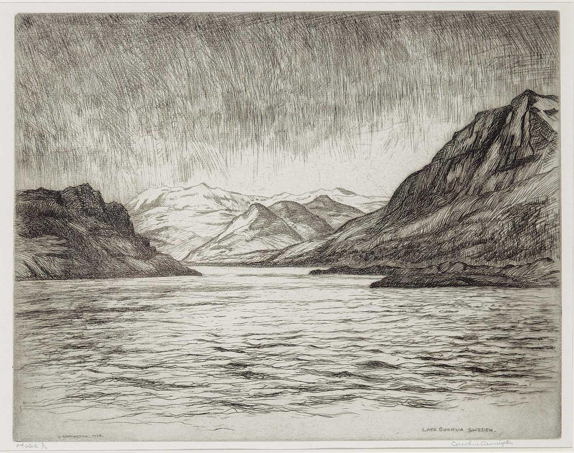 Caroline Helena Armington (1875-1939) - Lake Suorva, Sweden  #8th State 2/4