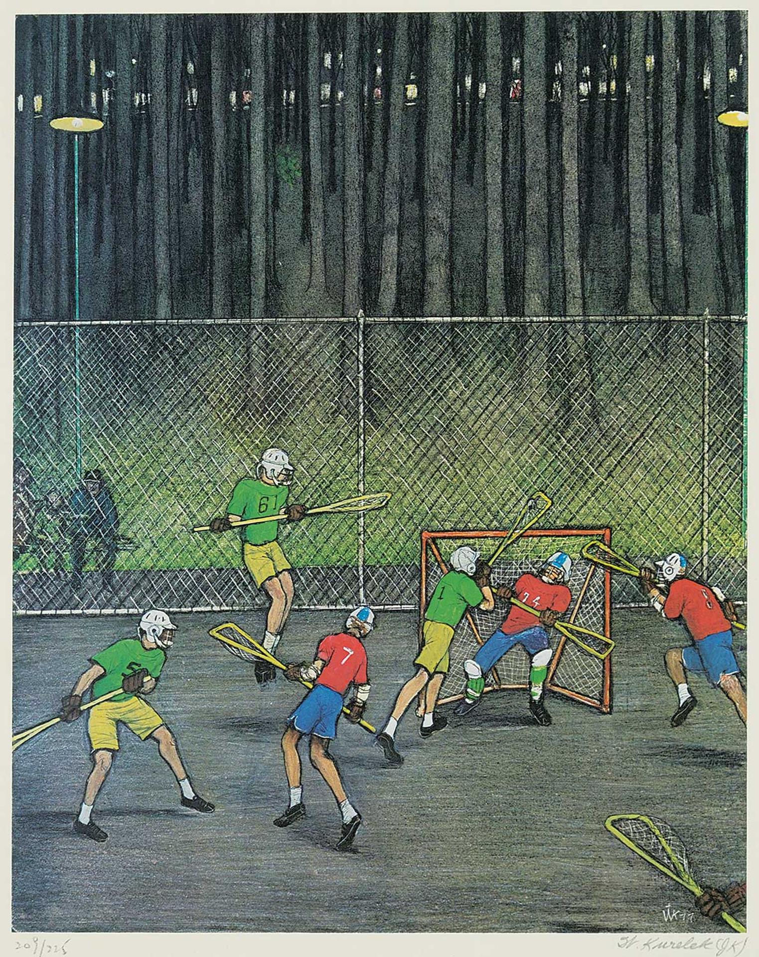 William Kurelek (1927-1977) - Untitled - Lacrosse  #209/225