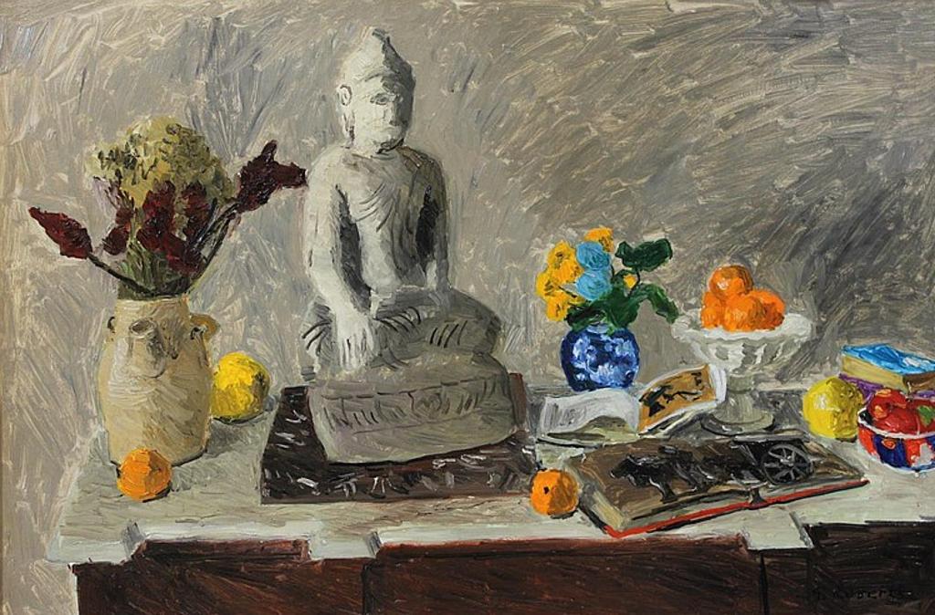 William Goodridge Roberts (1921-2001) - Still Life With Chinese Figure - 1962