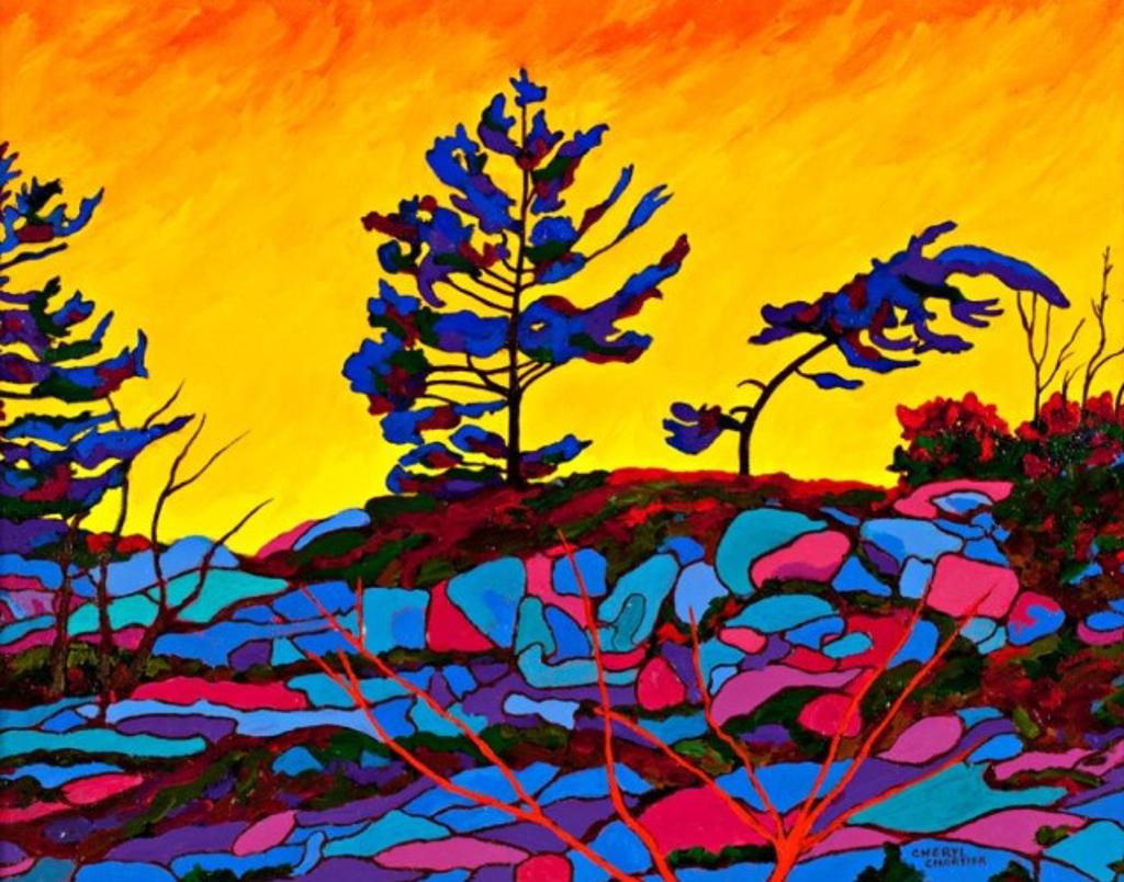 Cheryl Chartier (1952) - Sunset, Manitoulin Island