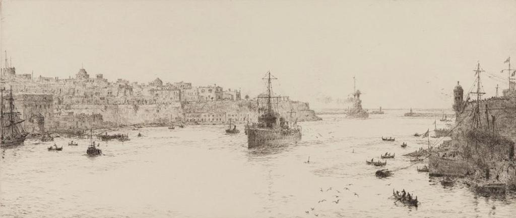 William Lionel Wyllie (1851-1931) - Valetta Harbour