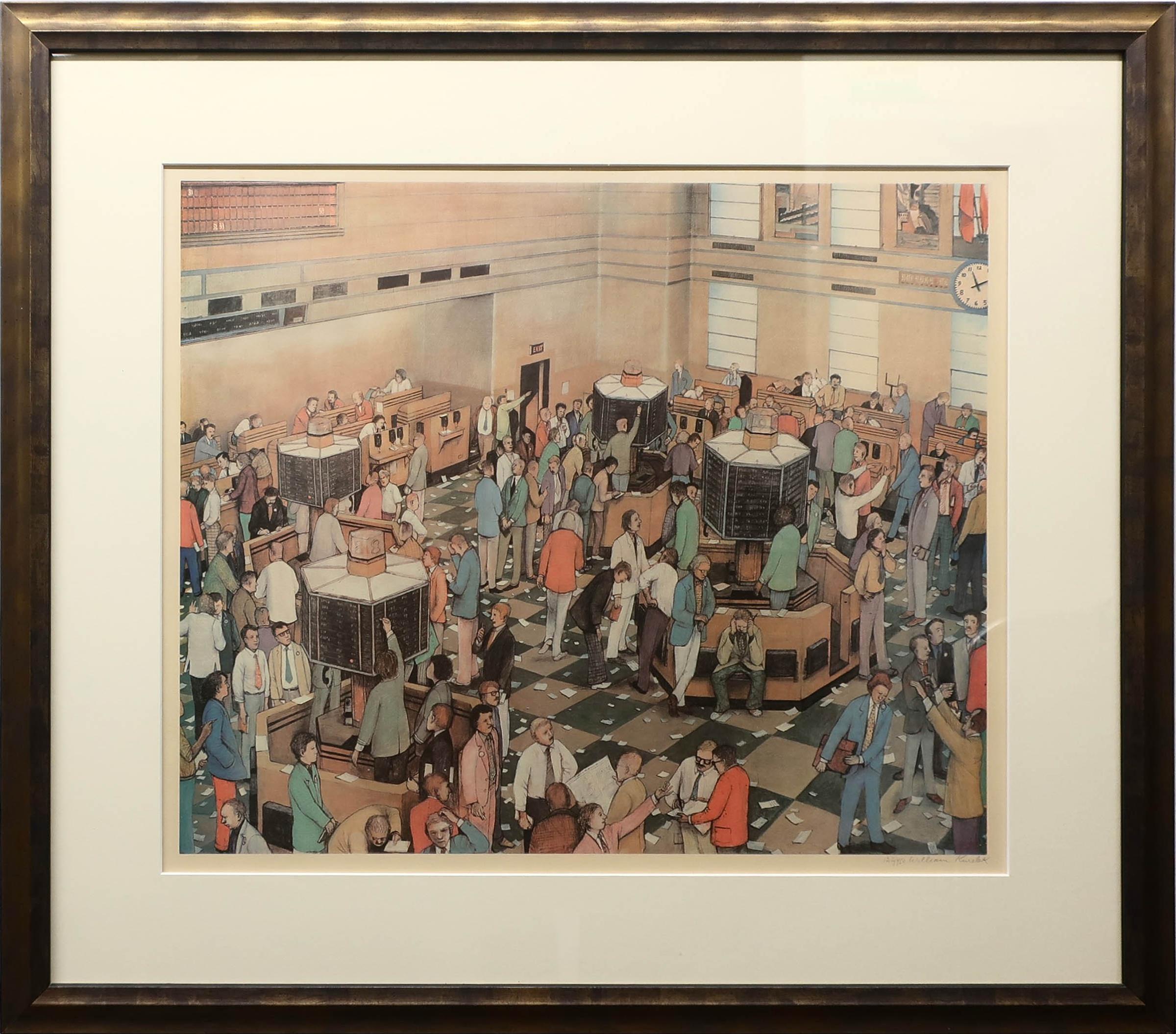 William Kurelek (1927-1977) - The Toronto Stock Exchange