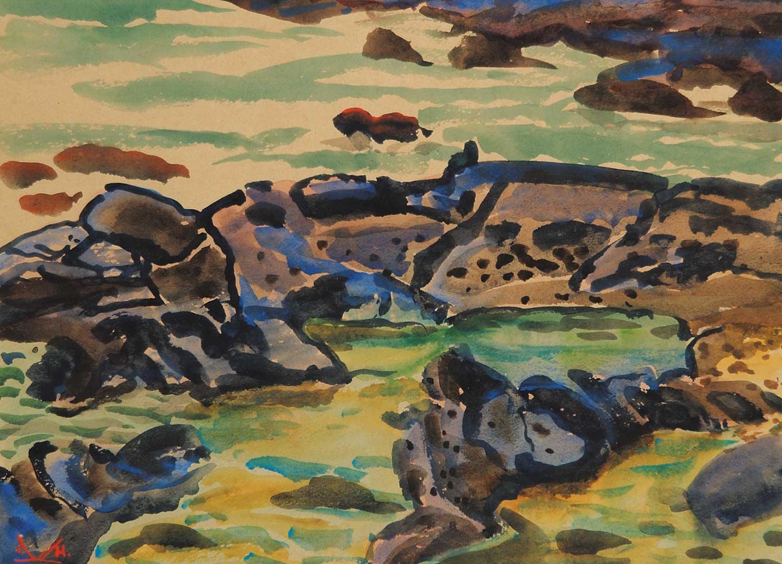 Illingworth Holey (Buck) Kerr (1905-1989) - Volcanic Rock, Napili Beach, Maui