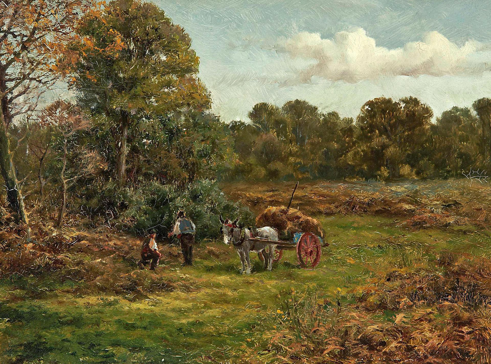Walter J. Morby (1860-1911) - Fern gathering, skirts of the New Forest