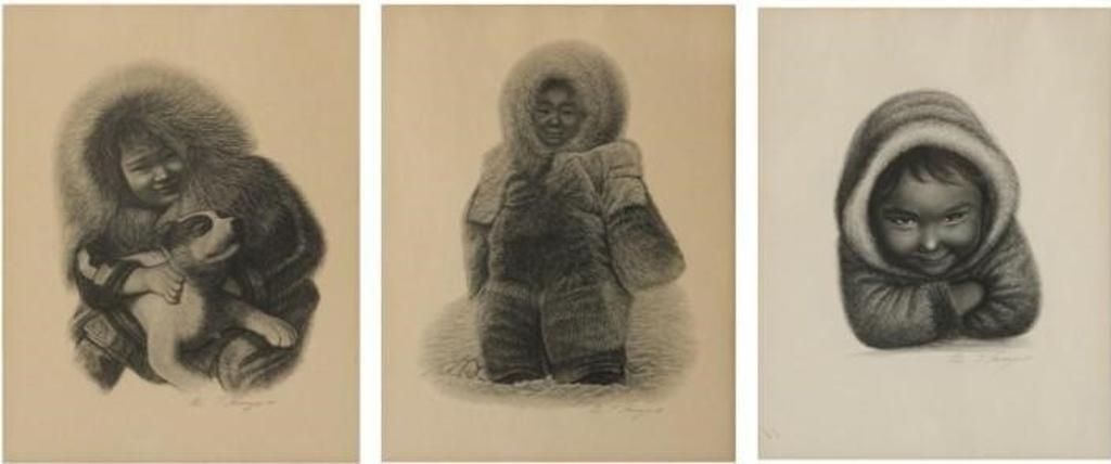 Lorenzo Fracchetti (1948) - Three lithographs of children