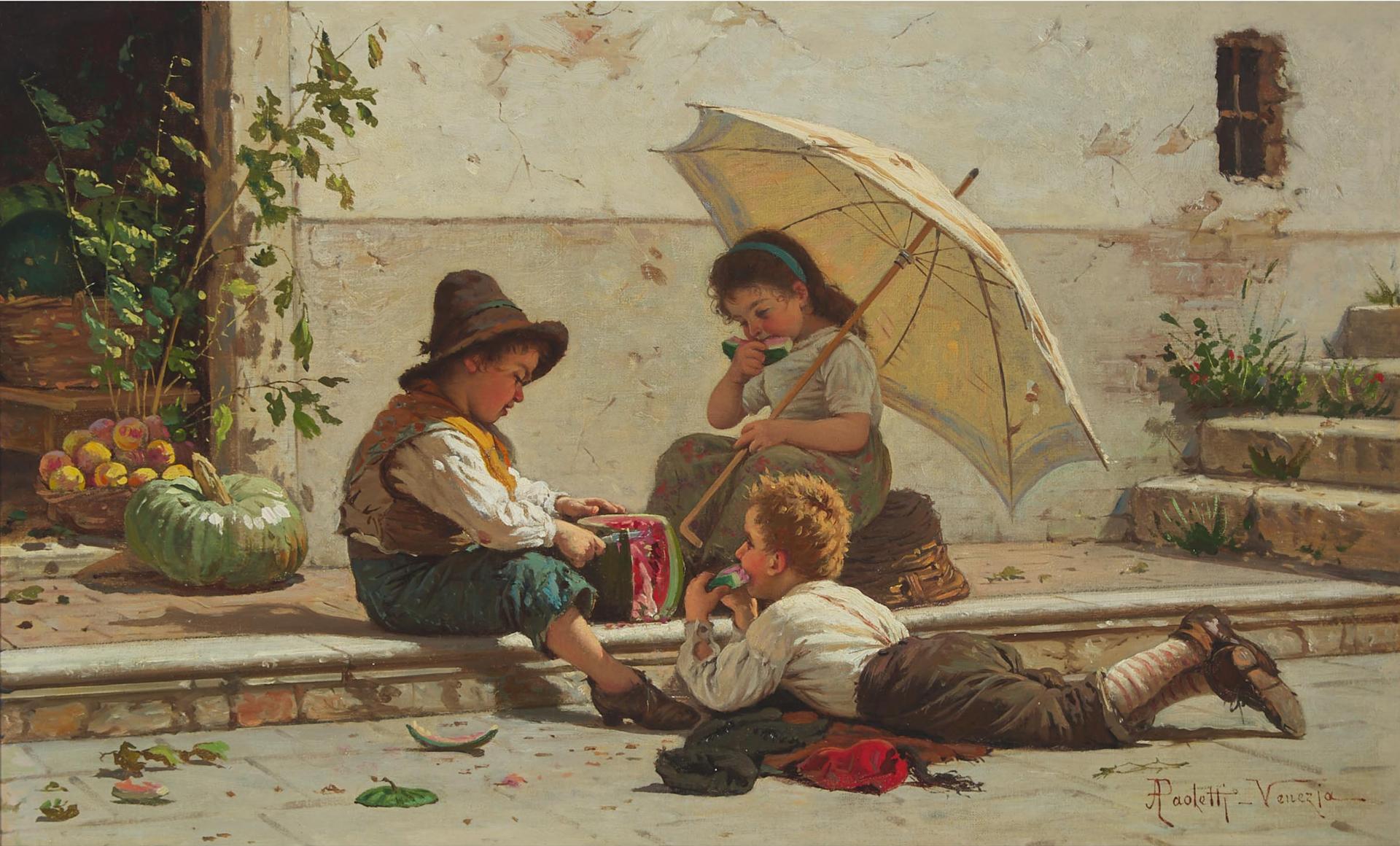 Antonio Ermolao Paoletti (1834-1912) - A Refreshing Treat