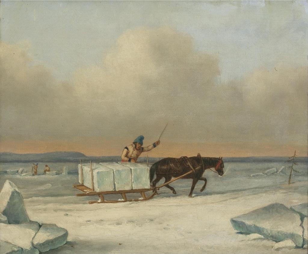 Cornelius David Krieghoff (1815-1872) - The Ice Cutters On The St. Lawrence At Longueuil