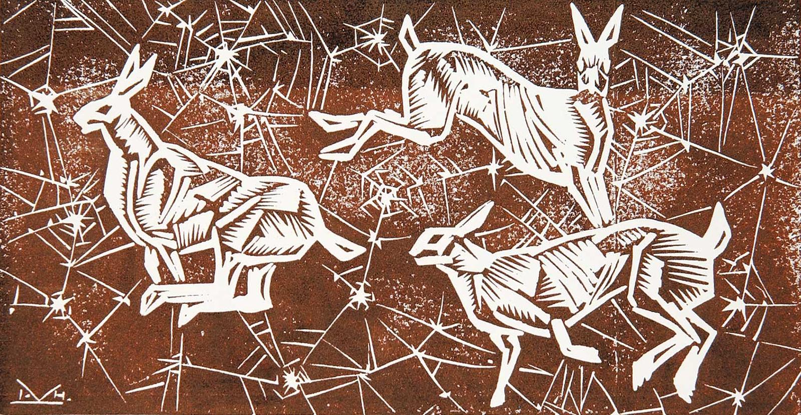 Illingworth Holey (Buck) Kerr (1905-1989) - Untitled - Frolicking Deer
