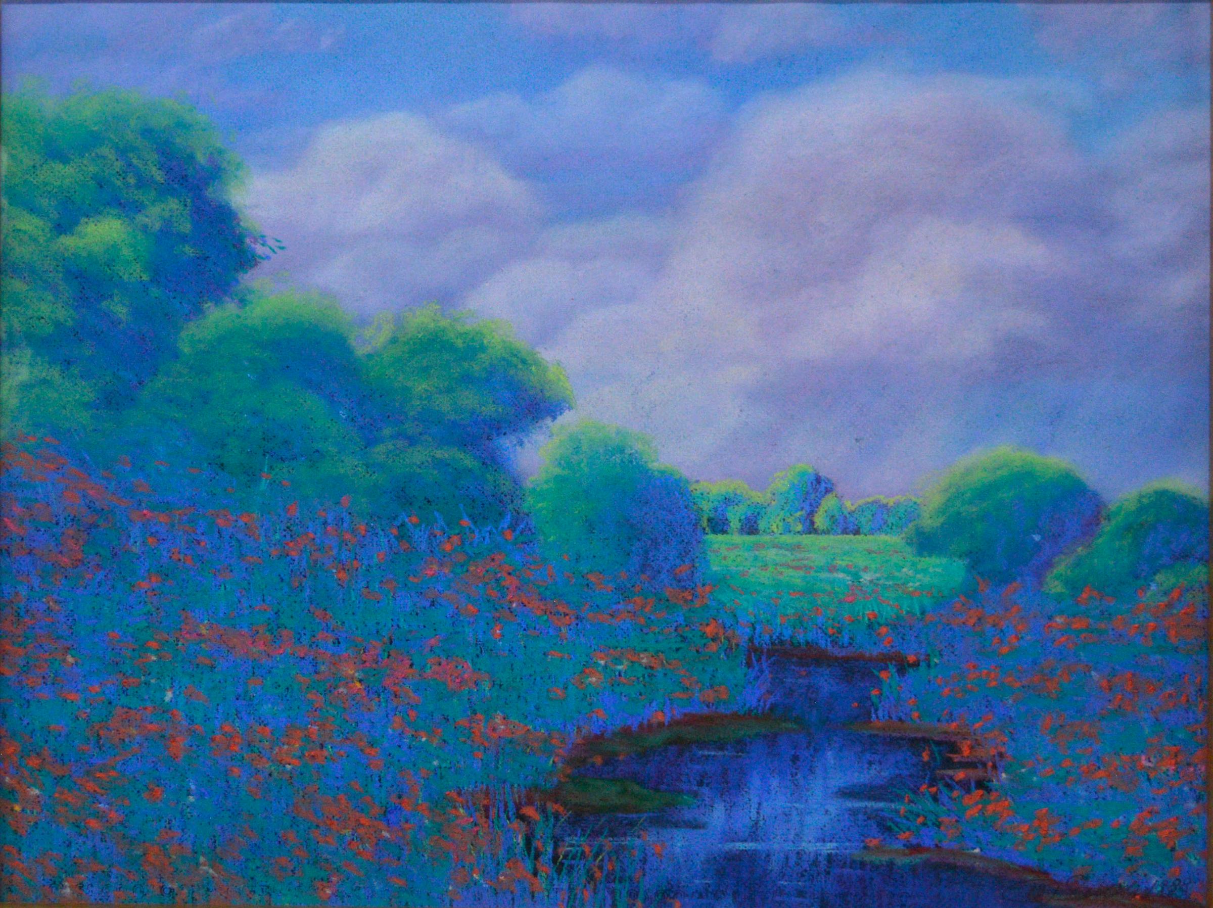 Richard Savoie (1959) - Paysage avec ruisseau