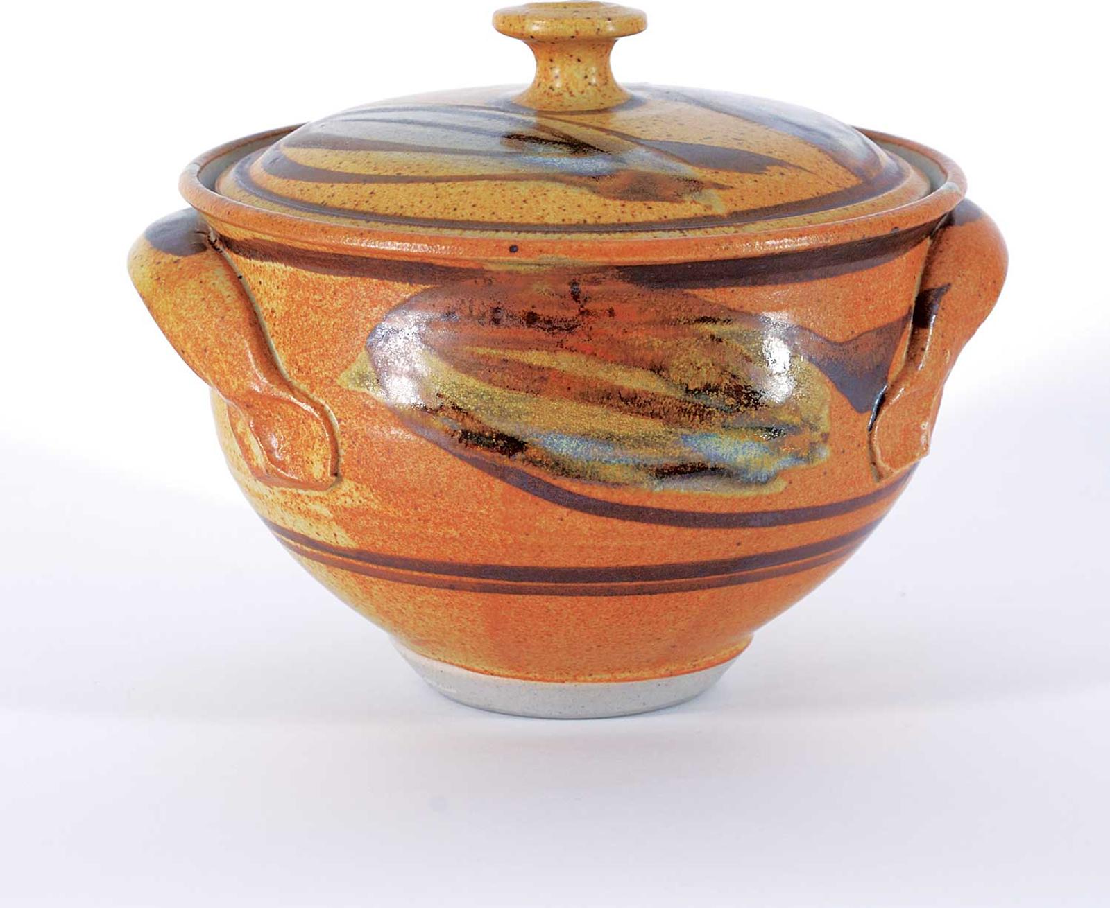 Robin Hopper (1939-2017) - Untitled - Earth Toned Pot with Lid