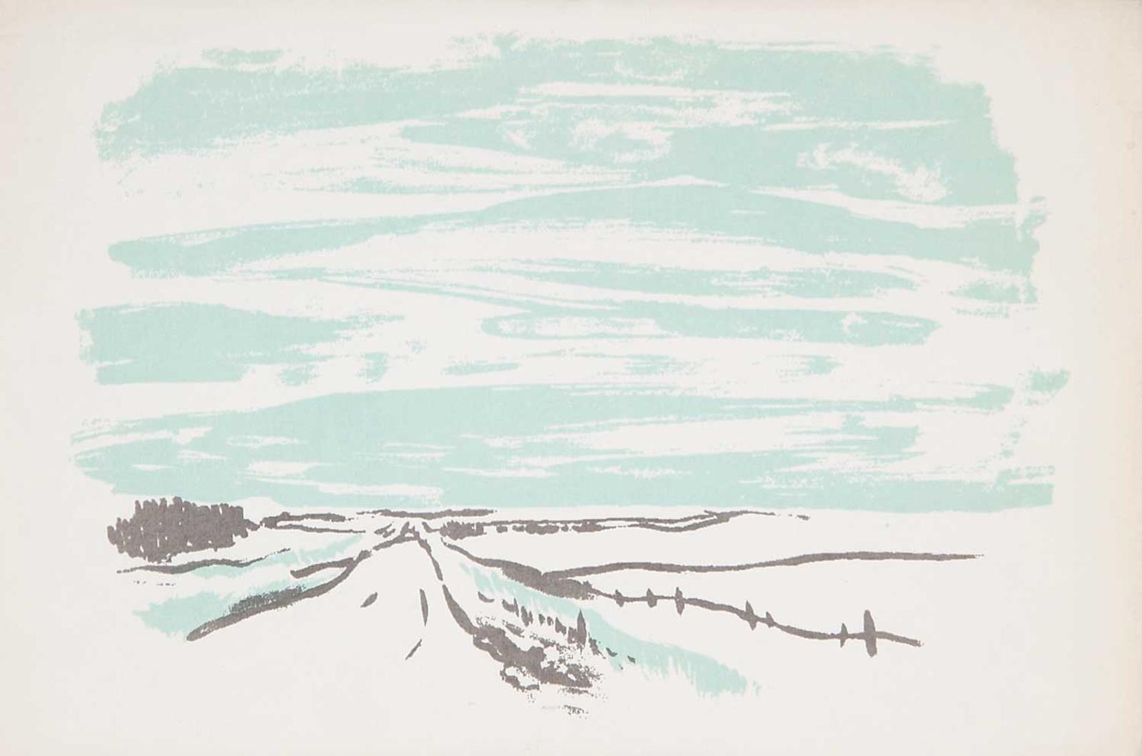 Thelma Alberta Manarey (1913-1984) - Untitled - Prairie Sky in Winter