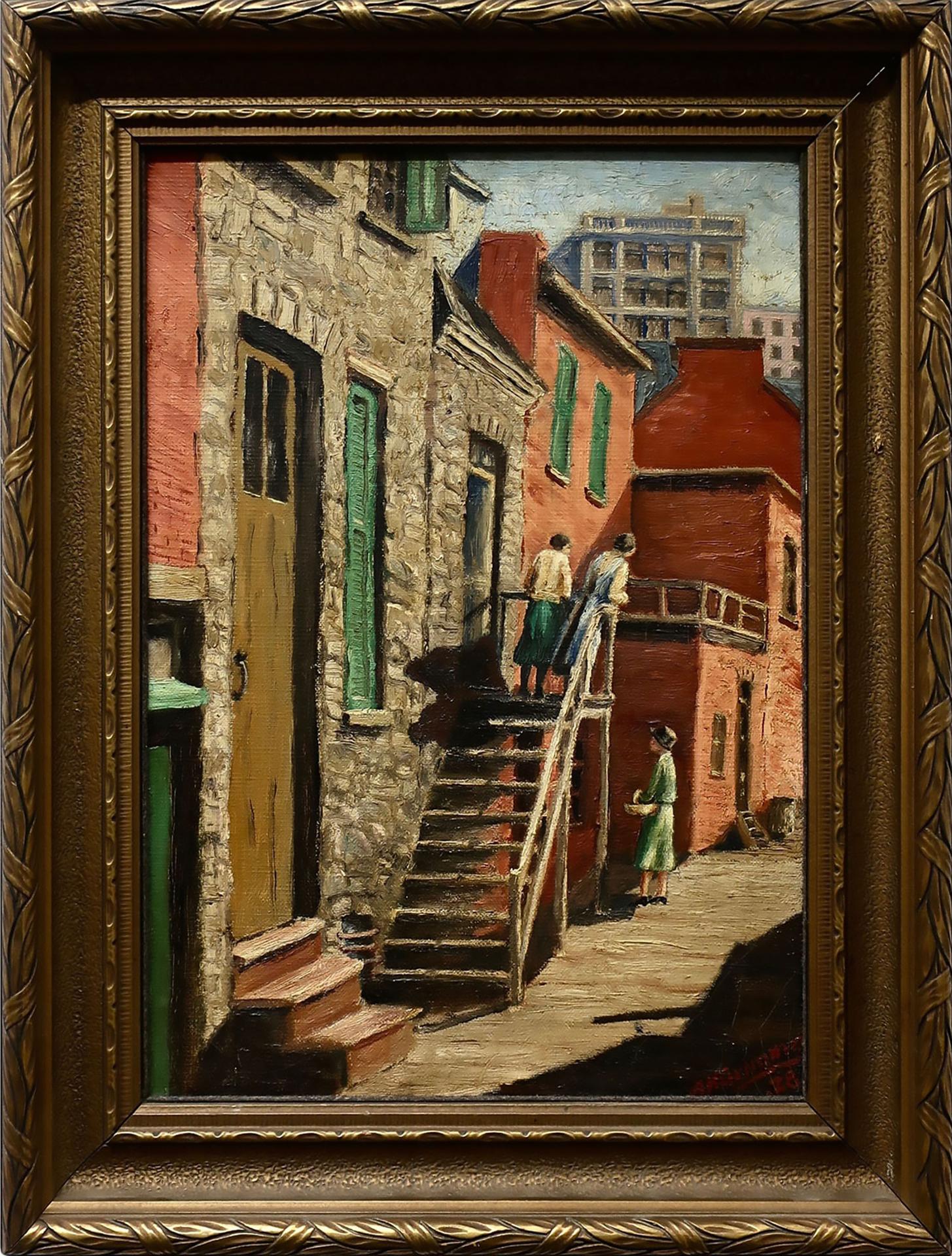 Allen Keay Grimmer - Street Scene In Quebec