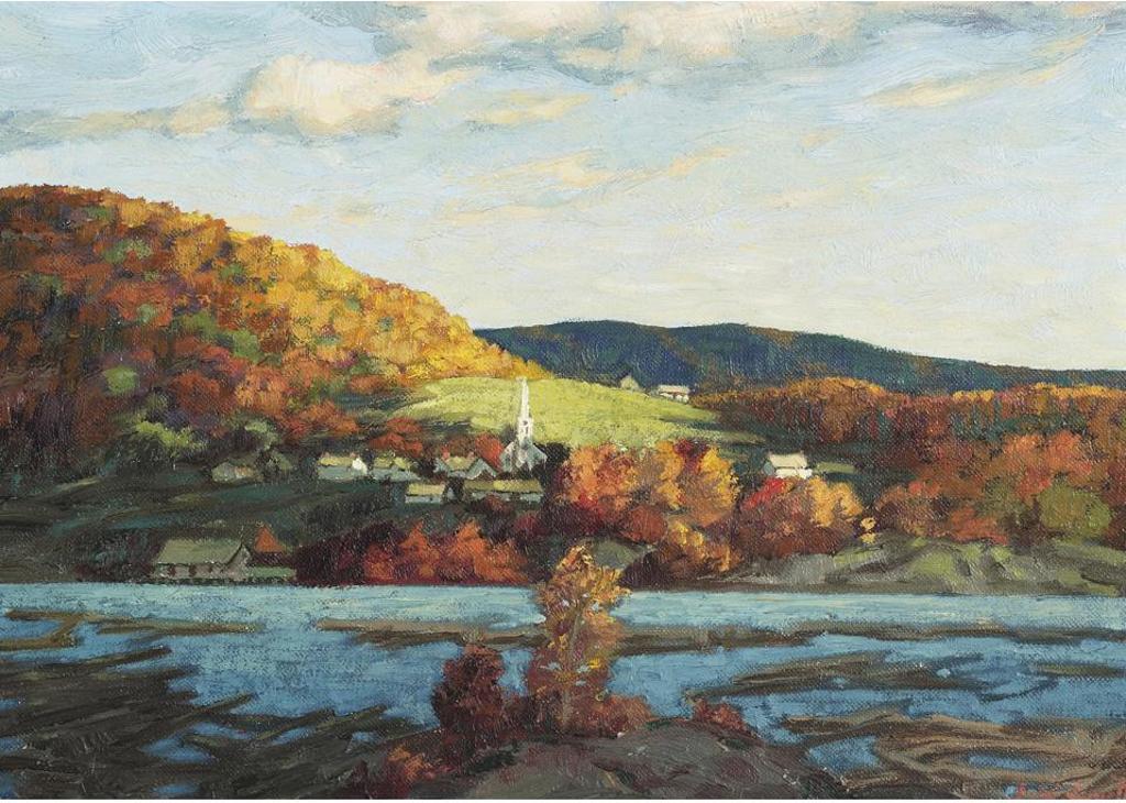Lorne Kidd Smith (1880-1966) - Lakeside Village In Autumn