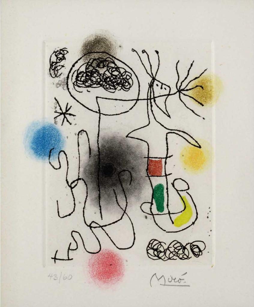 Joan Miró (1893-1983) - Midi le trèfle blanc