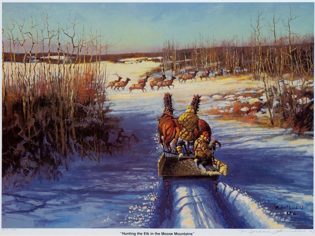 Michael Lonechild (1955) - Hunting the Elk in the Moose Mountains